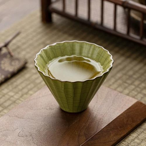 泉德堂汝窯純手工冰裂釉主人杯可養開片品茗杯復古五大名窯套裝|茶杯
