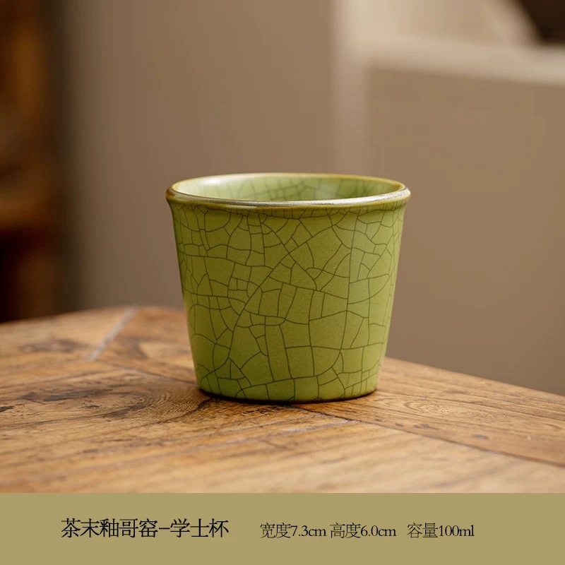 泉德堂汝窯純手工冰裂釉主人杯可養開片品茗杯復古五大名窯套裝|茶杯