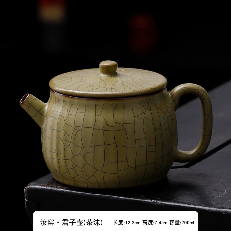 民窯拾盃　映丘選　盃 泉德堂汝窯純手工冰裂釉主人杯可養開片品茗杯復古五大名窯套裝|茶杯