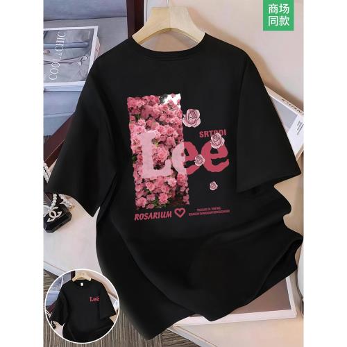 【商場同款】浪漫玫瑰花丨萬人種草丨夏季新風尚純棉短袖t恤男女