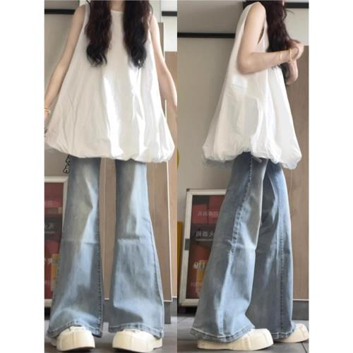 小個子巨好看的白色顯瘦a字無袖連衣裙子女夏季2026新款花苞短裙