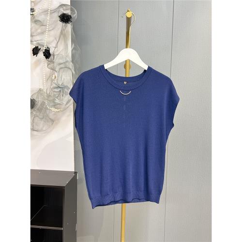 2025夏季新款爆款圓領薄款內搭無袖襯衫女輕奢高級感3264-A