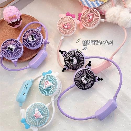 掛脖小風扇便攜式懶人掛頸脖子usb充電折疊隨身小型廚房戶外電扇