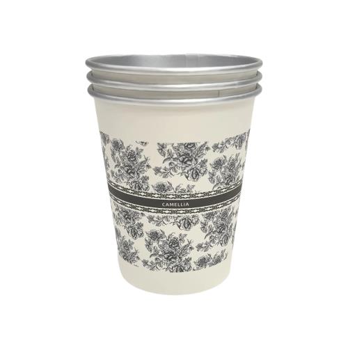 一次性鋁箔紙杯子家用加厚耐高溫茶杯銀箔高檔食品級冷熱飲水杯|紙杯