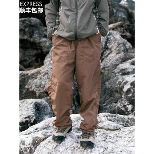 黑艦隊戶外尼龍防水長褲男女輕薄透氣可調節傘兵褲登山褲運動機