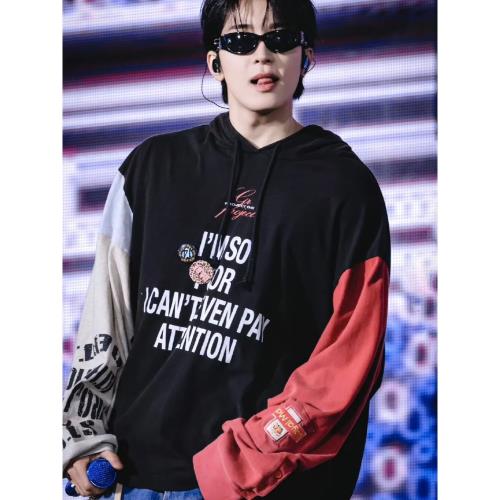 GRAILZ LEARL PROJECT G/R 25SS拼色連帽套頭衛衣寬松情侶上衣