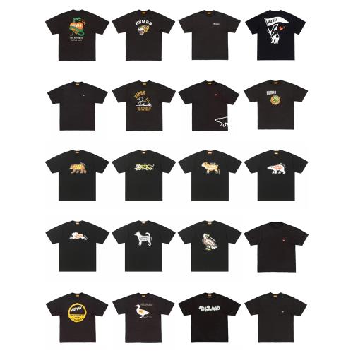 2025年日系復古human蛇年made短袖T-shirt男士ins情侶T恤夏女上衣