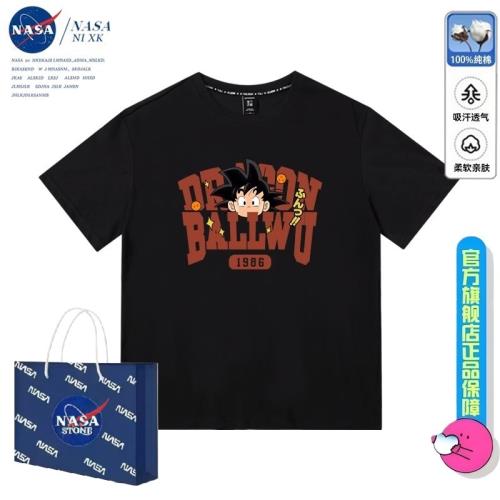 NASA龍珠周邊聯名短袖t恤男生鳥山明七龍珠黑色打底衫半袖青少年