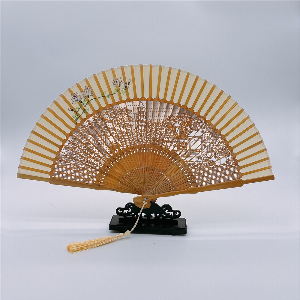 禮盒裝】老閶門蘇州特產蘇州紀念品禮品扇鏤空工藝扇檀香扇折扇|扇子 