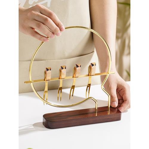 創意水果叉子家用擺件高顏值創意風精致漂亮餐具水果叉輕奢高級感