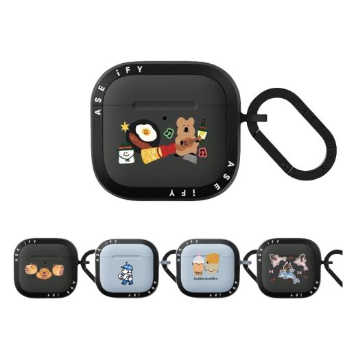 Maltese線條小狗AirPods4代保護套AirPods pro2二代適用蘋果airpods3/三/四代卡皮巴拉/柿子熊磨砂防摔耳機殼