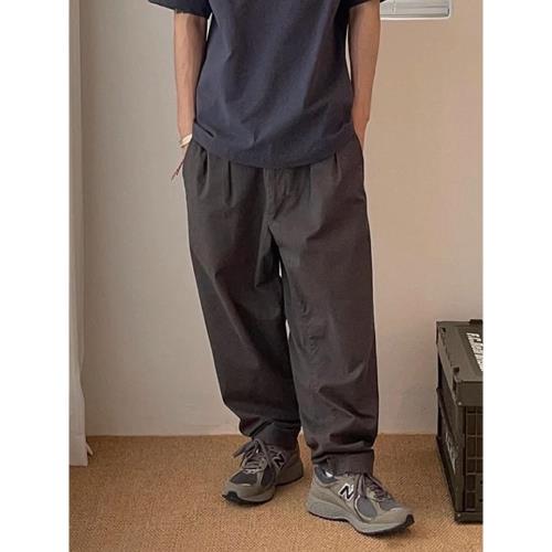 日潮神褲!BEAMS JAPAN日系紅繩雙褶錐形褲九分褲寬松休閑褲男長褲