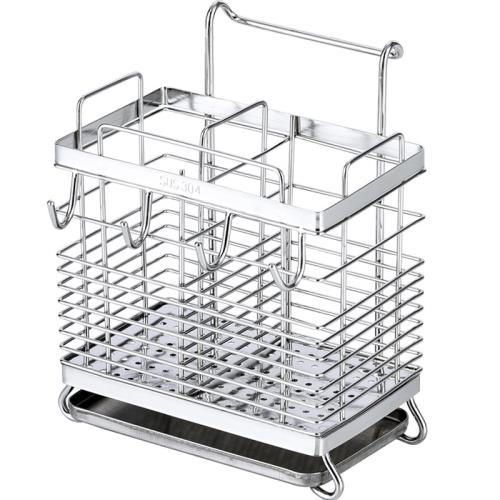 不銹鋼筷子筒廚房可壁掛瀝水籠架勺子筷子家用免打孔收納盒筷筒架