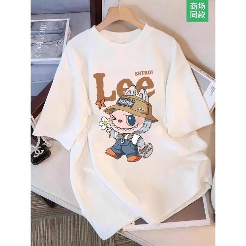 專柜新品丨雛菊拉布布LABUBU丨萬人種草丨夏季純棉短袖t恤男女潮