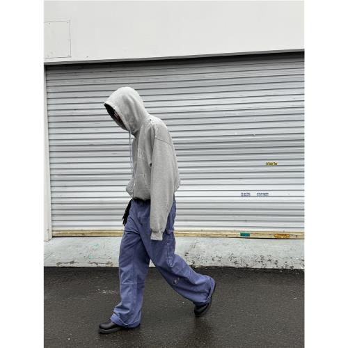 (免運)Tiesake鼴鼠皮Moleskin藍色復古水洗Vintage太極宗師法工褲