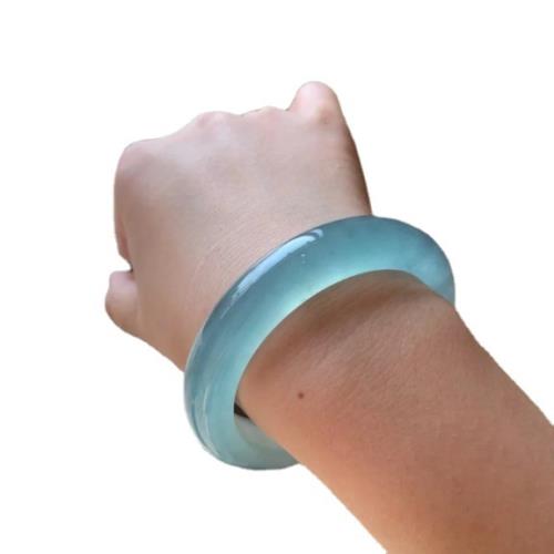 天空青　高級青翡翠 藍水天然冰種海藍寶玉鐲晴水底天青凍鐲子天空藍岫天空翡翠玉手鐲|寶石