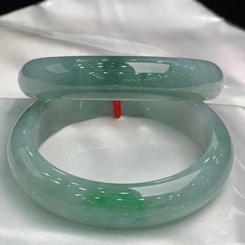 緬甸天然a貨冰種油青翡翠玉手鐲少女款翡翠手鐲玉石女款送禮生日