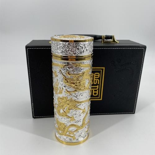 純銀杯　三重　＆純銀　杯 銀杯保溫杯水杯銀杯子9999純銀杯純銀水杯銀杯子九龍杯百福龍鳳杯