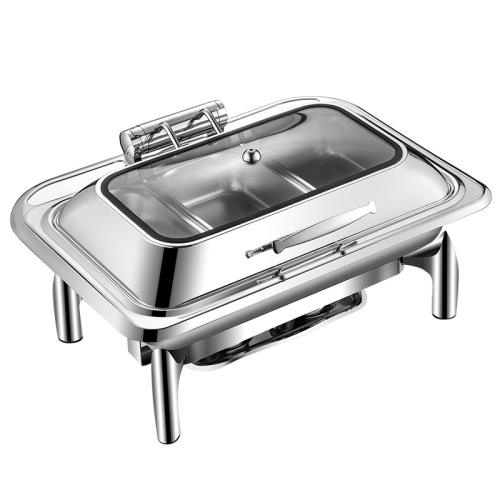 304酒店不銹鋼自助餐爐 電加熱翻蓋自助餐保溫爐液壓餐爐耐高溫