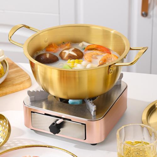 不銹鋼酒精爐小火鍋家用戶外便攜固體酒精爐子專用鍋底座湯鍋商用