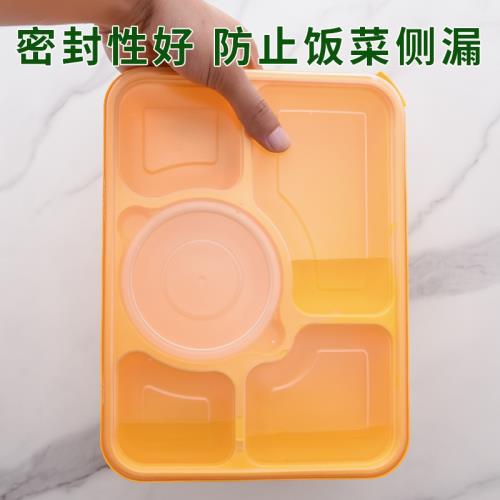 一次性多格打包盒高檔加厚餐盒外賣盒帶鎖扣防漏便當盒定logo