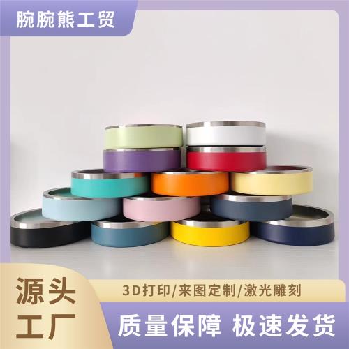 廠家直供不銹鋼圓形狗盆大容量加厚貓狗投食盆雙層真空防滑寵物碗