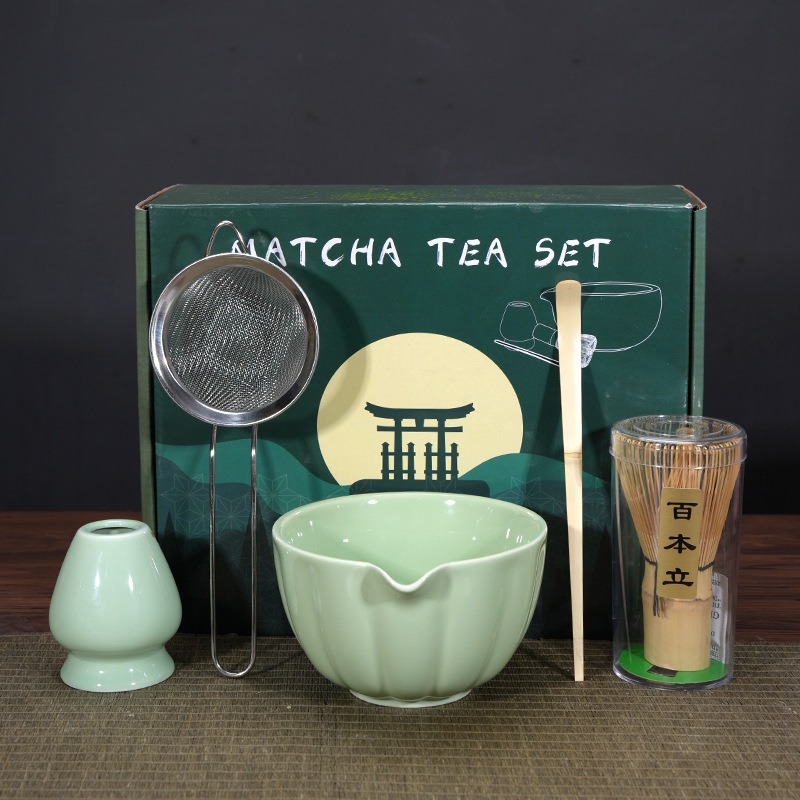 日式抹茶碗陶瓷打抹茶用套裝茶筅竹子抹茶刷百本立宋代點茶道禮盒|茶具