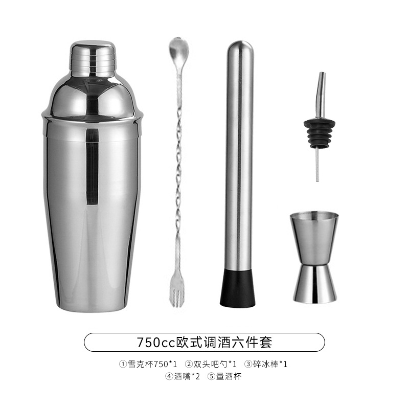 不銹鋼304雪克杯調酒杯雞尾酒調酒器套裝酒吧工具酒具調酒師套裝