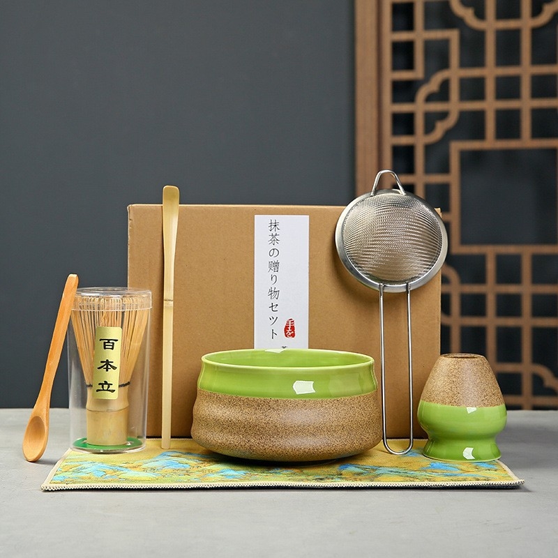 跨境點茶日式抹茶茶道工具百本立茶筅立茶碗整套宋代點茶茶筅套裝|茶具