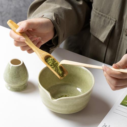 抹茶茶具套裝抹茶色四件套六件套亞馬遜爆款日式茶筅百本立抹茶碗|茶具