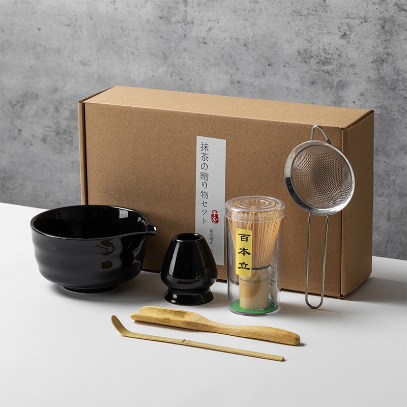 抹茶茶具套裝抹茶色四件套六件套亞馬遜爆款日式茶筅百本立抹茶碗|茶具