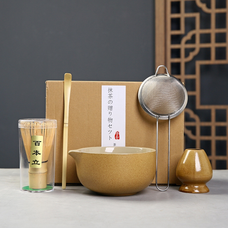 日式抹茶碗打抹茶宋代點茶工具陶瓷茶碗茶杯攪拌抹茶刷茶筅套裝|茶具