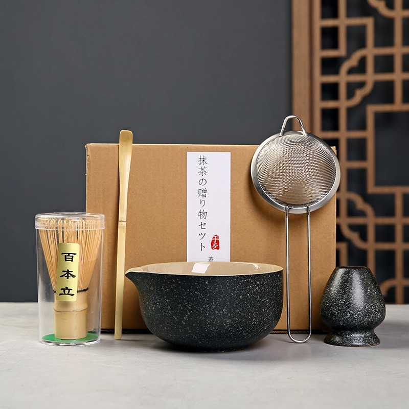 日式抹茶碗打抹茶宋代點茶工具陶瓷茶碗茶杯攪拌抹茶刷茶筅套裝|茶具
