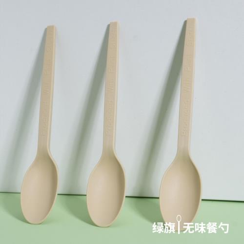 可降解16cm餐具PSM玉米淀粉基勺子一次性環保耐熱耐冷堂食食品級