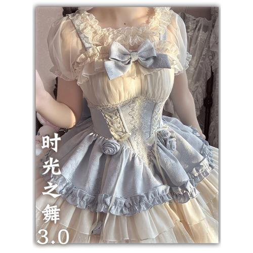 【時光之舞3.0】織錦園lolita原創洛麗塔可愛小清新狗短芭蕾lo