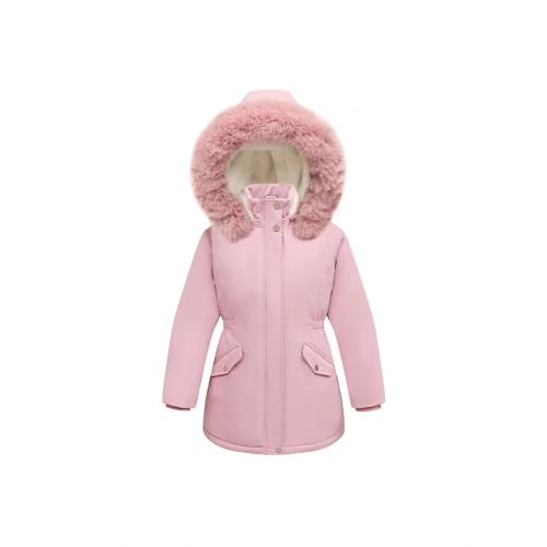 女童羽絨棉服2025新款冬季童裝女孩中長款三防外套保暖兒童冬防寒