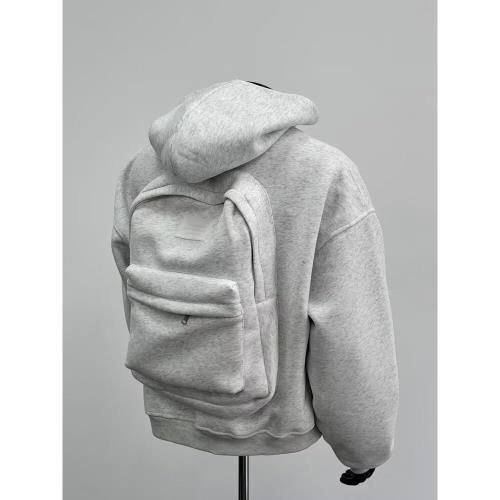 GPstudio美式潮牌立體背包連帽開衫衛衣男春秋小眾設計感拉鏈外套