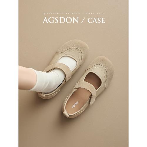 奧古獅登勃肯鞋女2025新款夏季軟底淺口瑪麗珍鞋法式全包單鞋孕婦