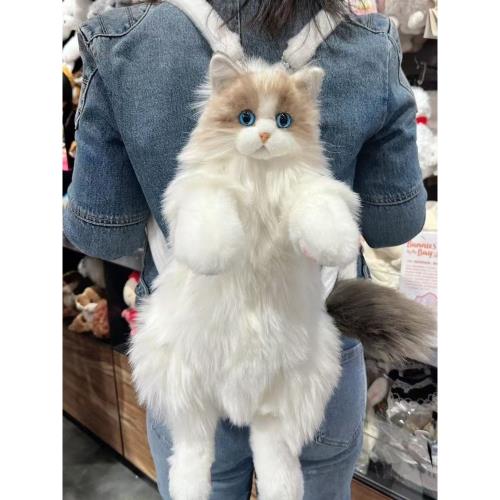 可愛仿真布偶貓背包貓咪玩偶包包雙肩包公仔安撫娃娃女生生日禮物