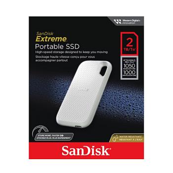 SanDisk Extreme V2 行動固態硬碟 SSD 外接硬碟 E61 Type-C 清新白 2TB