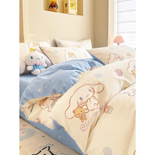 三麗鷗純棉床上四件套全棉被套床單2025新四季通用兒童卡通三件套