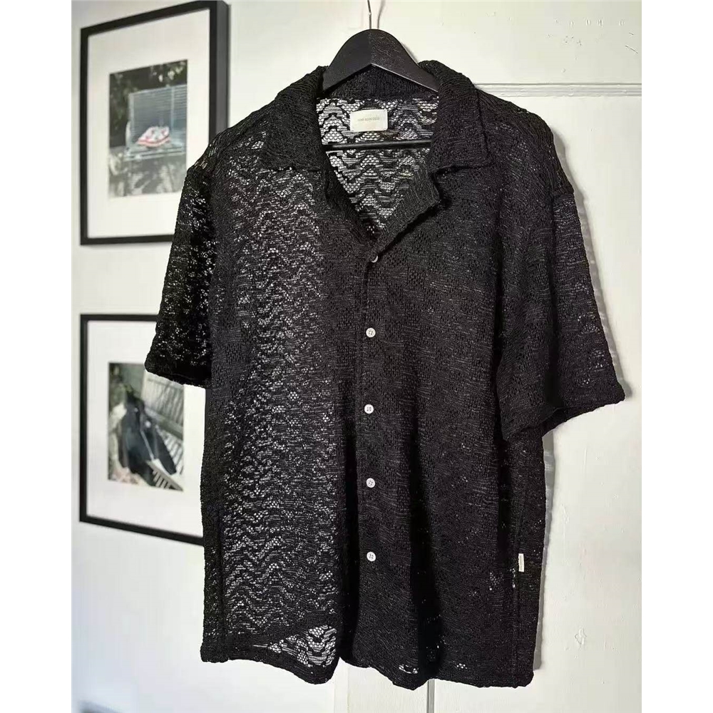 AIME LEON DORE Rico Shirts 地中海度假老錢風針織透氣鏤空襯衫|棉製