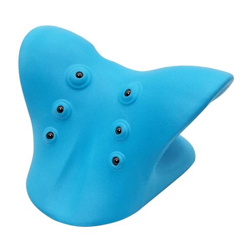 頸椎托舉器正品支撐手動彈性頸部指壓牽引枕按摩器專用枕頭矯正器