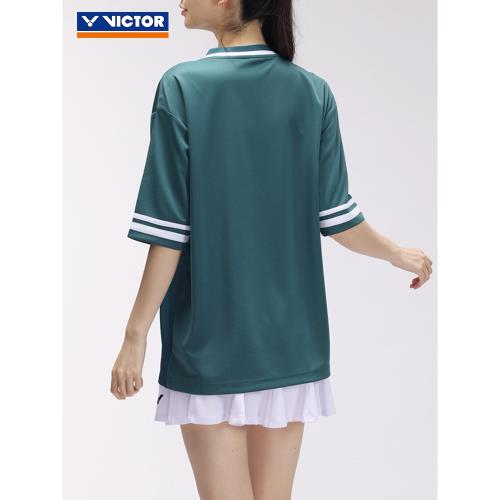 victor勝利威克多羽毛球服男女款短袖速干訓練運動球服T-50036