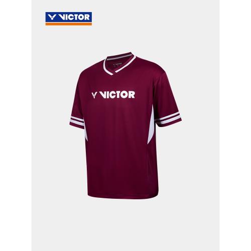 VICTOR/威克多羽毛球服訓練系列針織運動短袖T恤 T-50036 T-50046