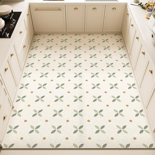 廚房專用地墊防水防油pvc可擦免洗家用皮革地毯門廳防滑防臟腳墊