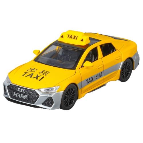 1：32合金模型出租車燈光音效車模六門可開尾翼小汽車模型車轎車|玩偶
