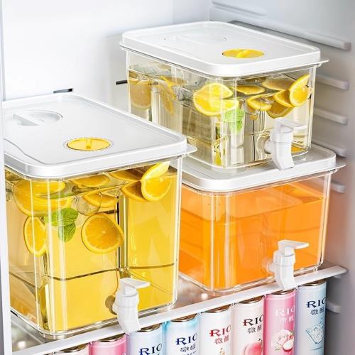 冷水壺帶水龍頭家用冰箱涼白開果汁果茶大容量飲料桶冷飲桶涼水壺