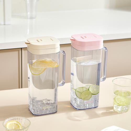 翻蓋冷水壺耐高溫家用冰箱果汁飲料壺大容量裝涼白開塑料密封扎壺
