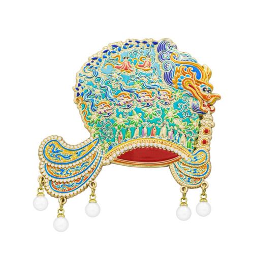 宋朝龍鳳花釵冠金屬冰箱貼北京南京西安大英博物館文創紀念品|磁鐵